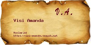 Visi Amanda névjegykártya